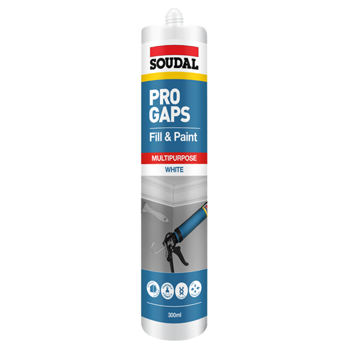 174920 Soudal Pro Gaps Fill & Paint 300ml White